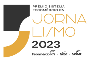 Imagem do logo do Prêmio Sistema Fecomércio RN de Jornalismo 2023